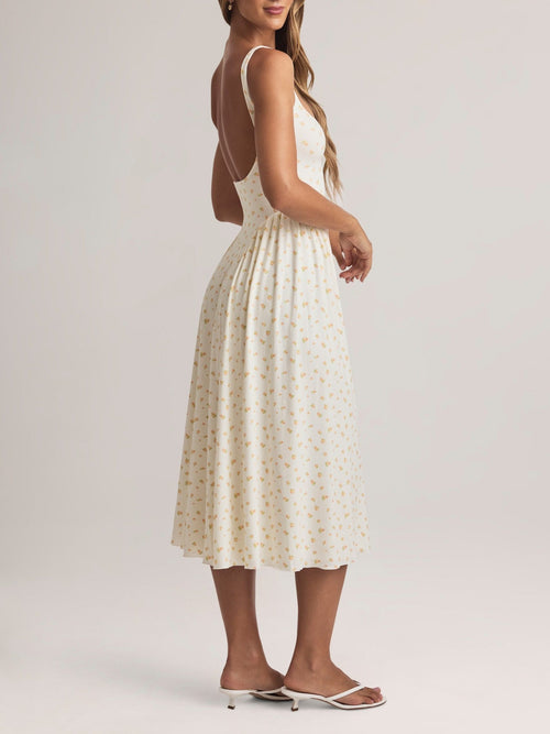 Modal A-Line Midaxi Dress in Floral Print