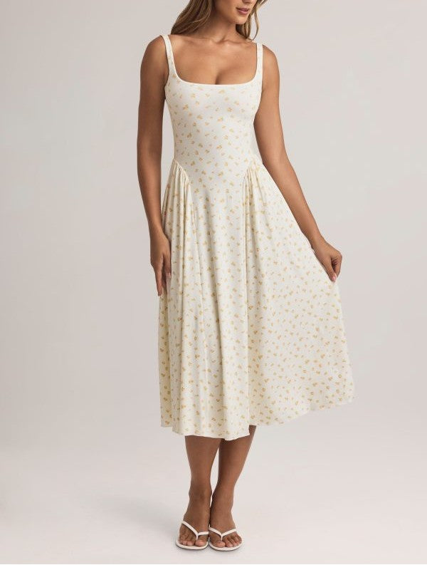 Modal A-Line Midaxi Dress in Floral Print