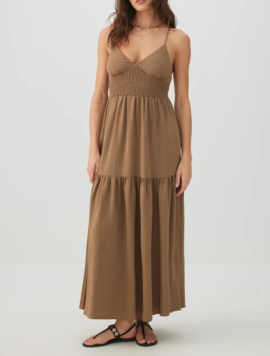 Smocked Tiered Maxi Dress